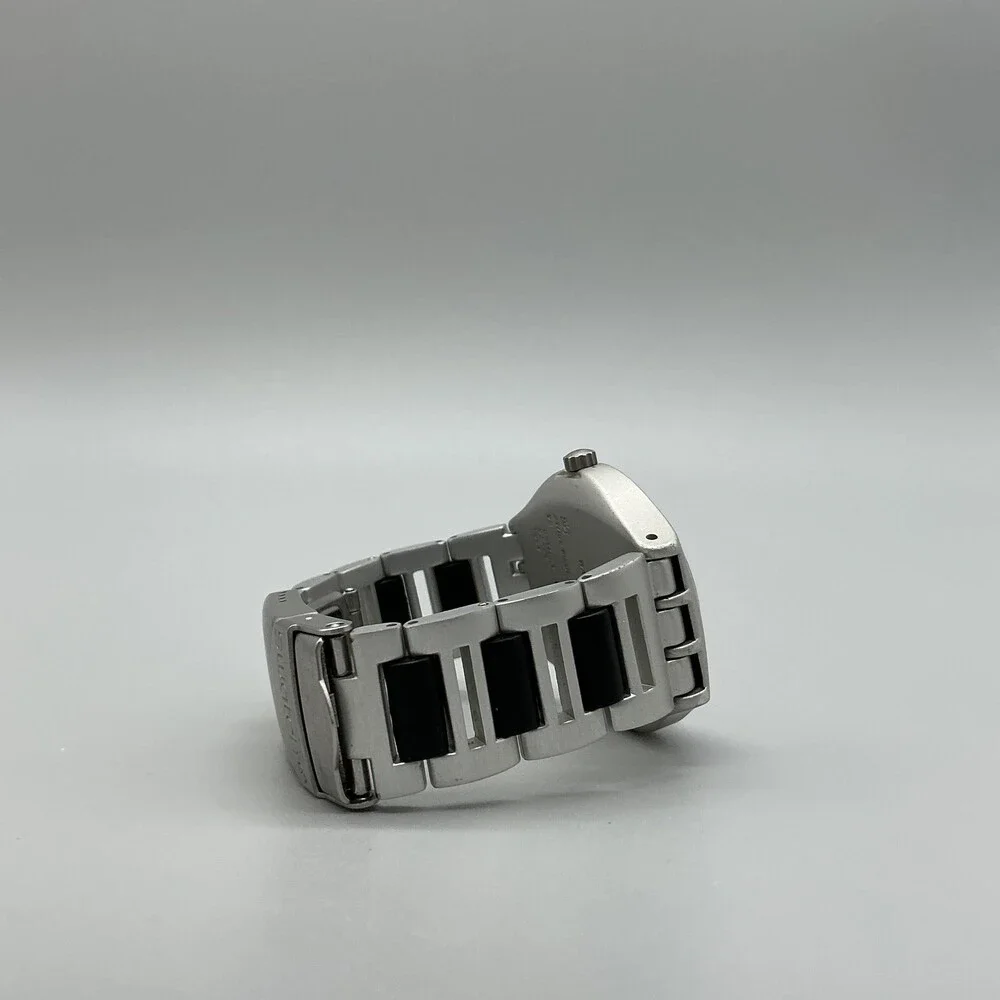 Vtg Swatch Irony Sabbia Aluminium Mens Watch 37mm Silver Tone New Battery